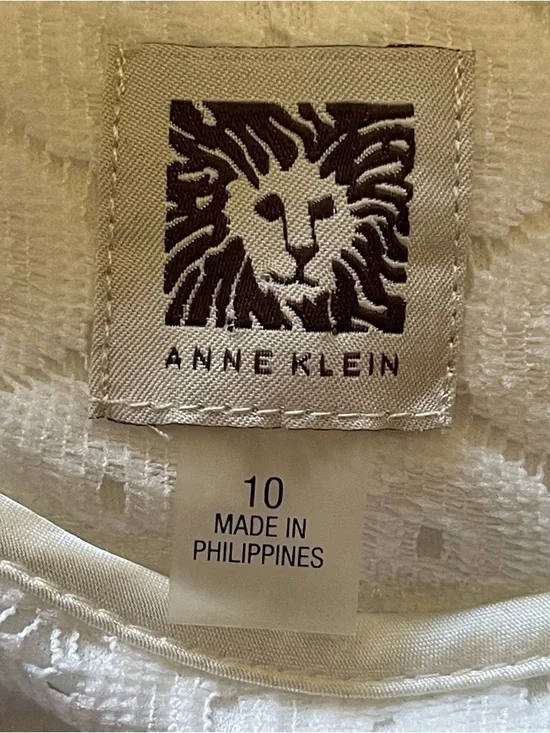 Anne Klein White Eyelet Midi Dress - Picture 6 of 9